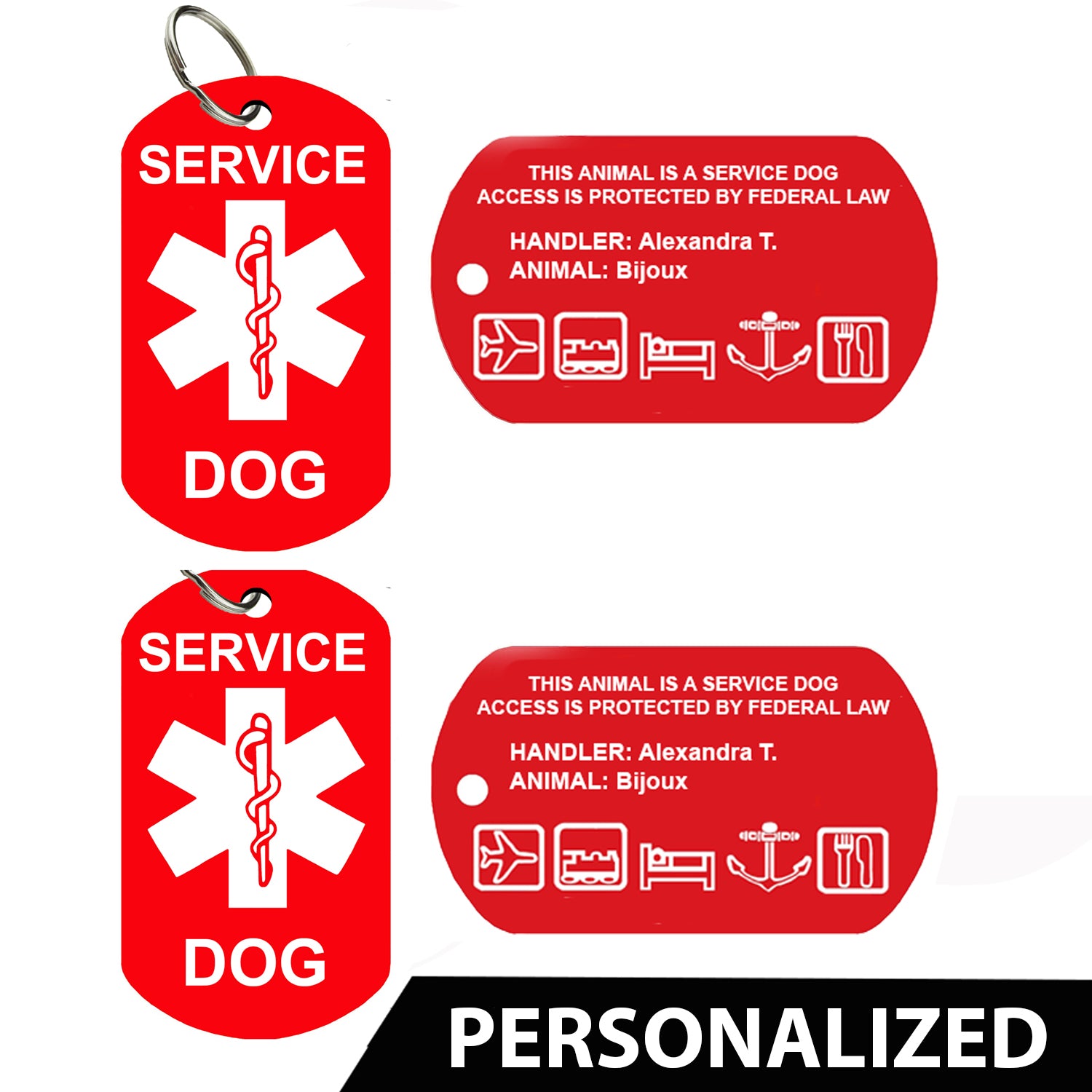 Best Service Dog Identification Tags & Pet Id Tags - Premium Aluminum ...