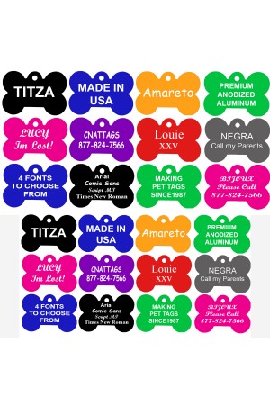Customizable 20pcs Aluminum Pet Id Tags Laser Engraved Military Style ▻   ▻ Free Shipping ▻ Up to 70% OFF