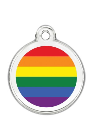 Enamel Pet Tags Round (Rainbow Pride)
