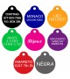 CNATTAGS Pet ID Tags Round Shape, 2 Sizes, 8 Colors, Personalized Premium Aluminum